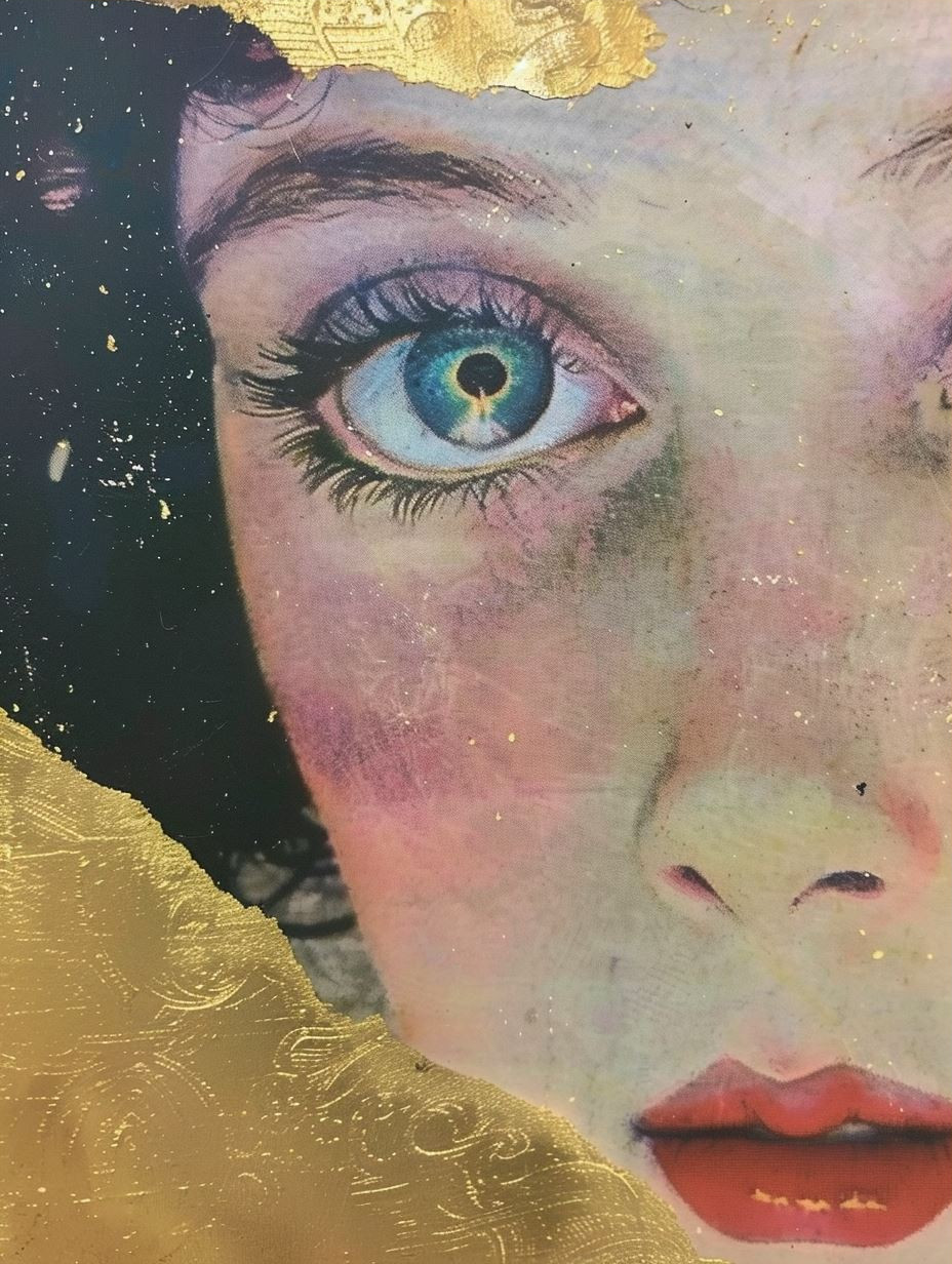 Celestial Gaze in Gold Dust