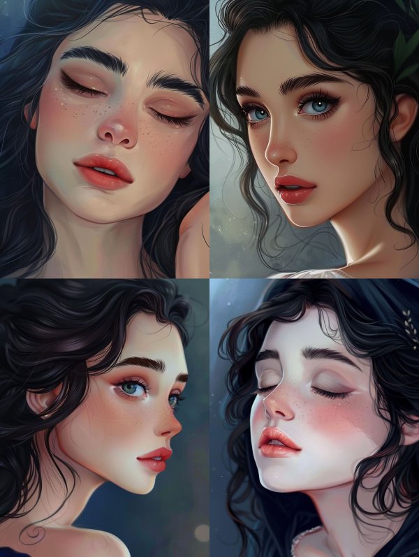 Ethereal Dreamy Digital Portrait