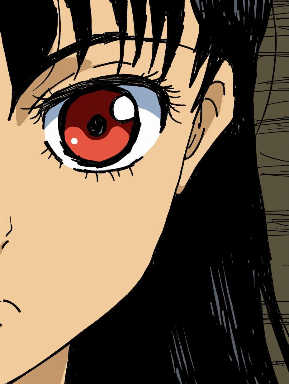 Crimson Gaze Manga Portrait - Image 1