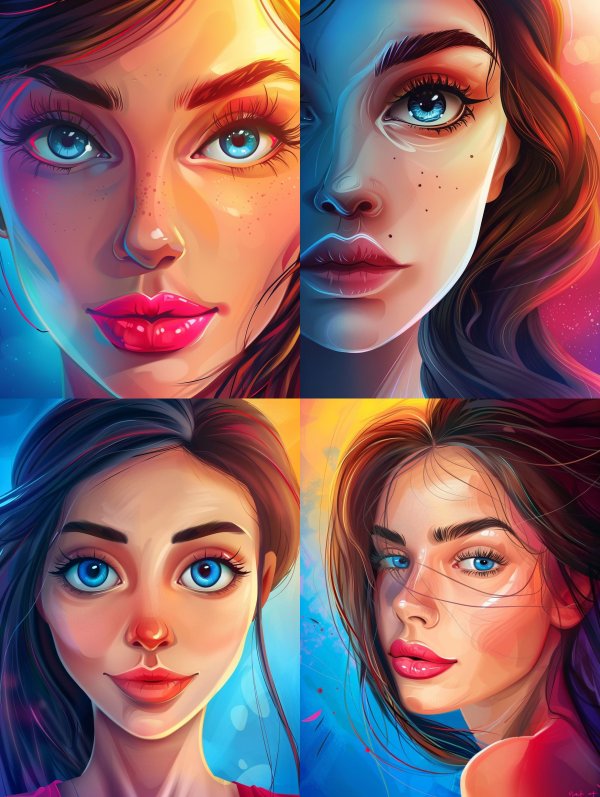 Neon Prism Portrait