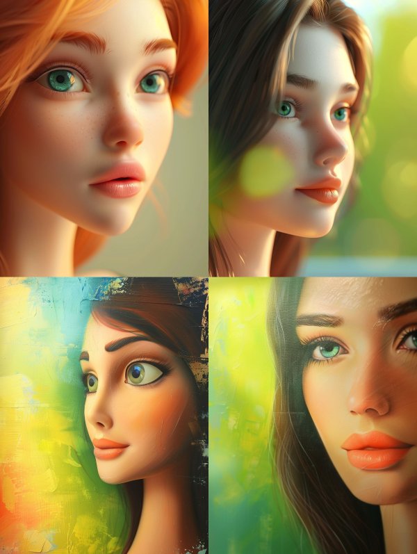 Amber Glow Ethereal Portrait