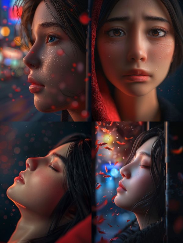 Neon Rain Gaze