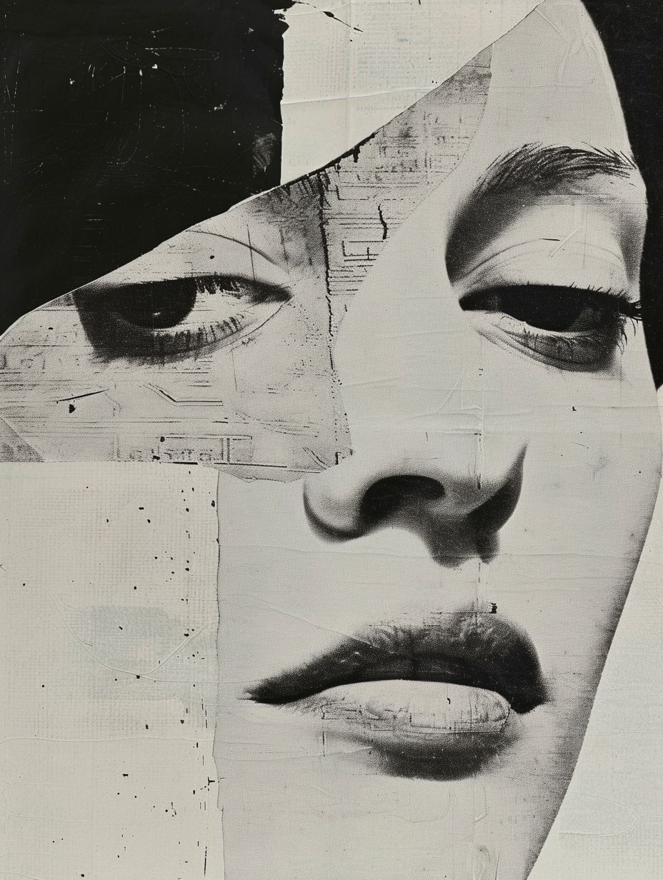 Fragmented Monochrome Portrait Study