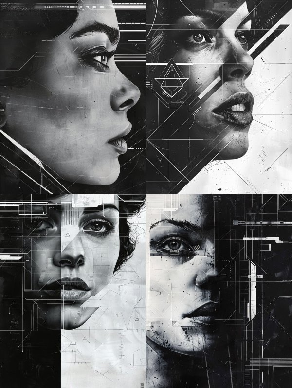 Cybernetic Monochrome Muse