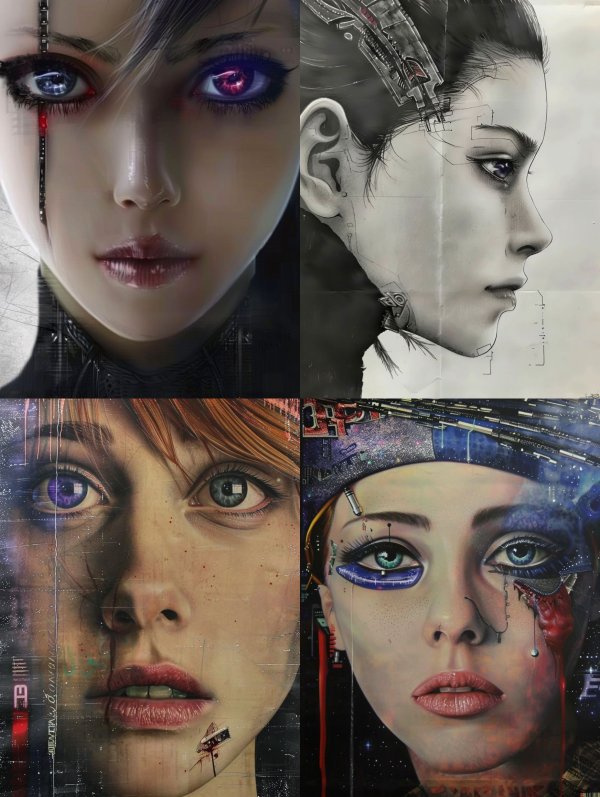 Neon Cybernetic Gaze
