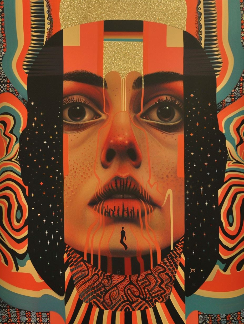 Tribal Psychedelic Face Art