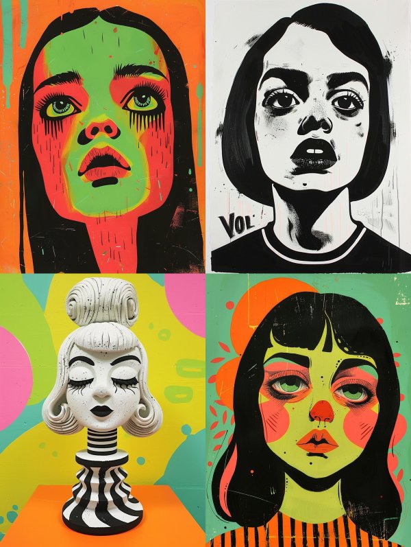 Neon Psychedelic Portrait