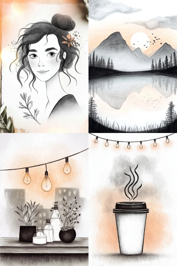 Ethereal Charcoal Muse