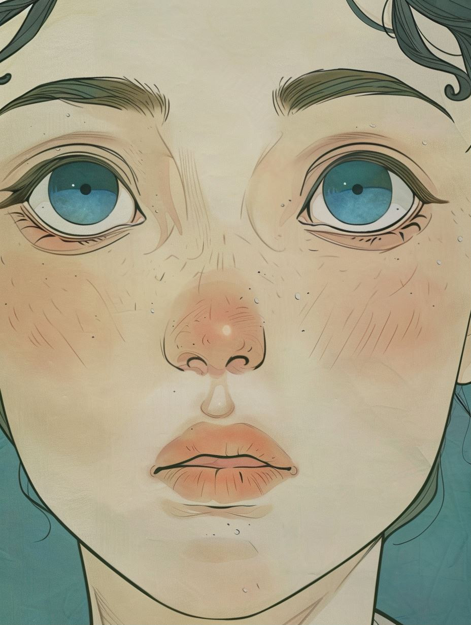 Ethereal Gaze in Soft Pastel