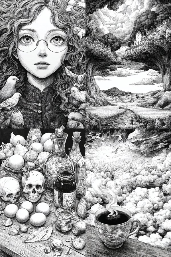 Ink Whispers of the Aviary