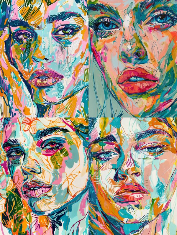 Neon Prism Portrait