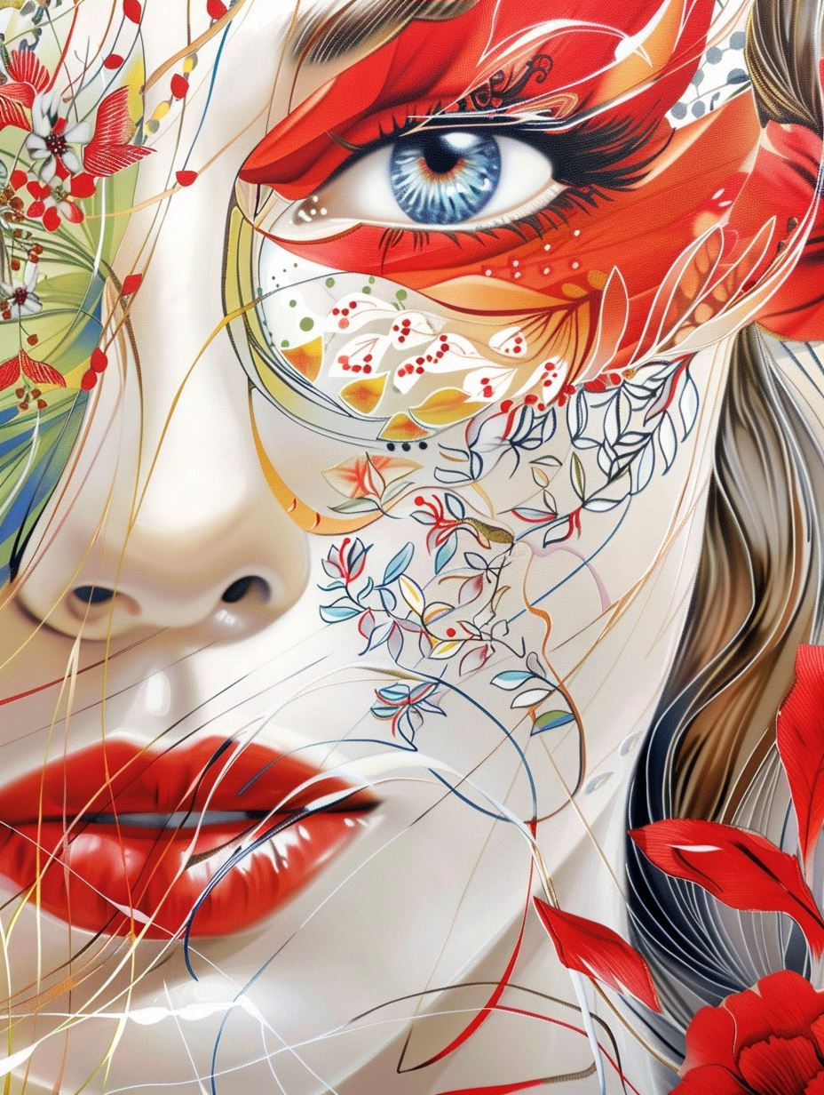 Futuristic Digital Glass Portrait