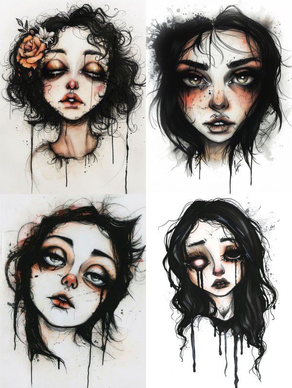 Melancholy Ink Bloom