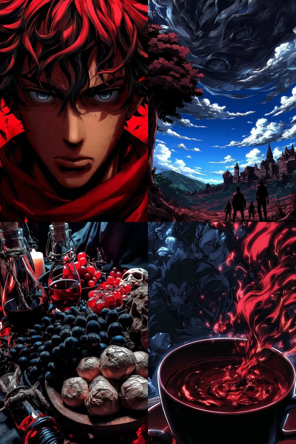 Crimson Shadow Portrait