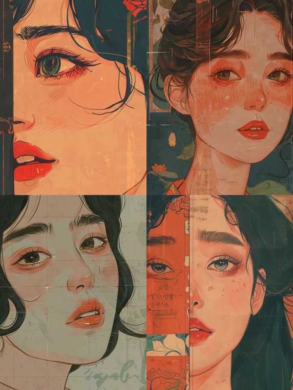 Ethereal Gaze Digital Portraits