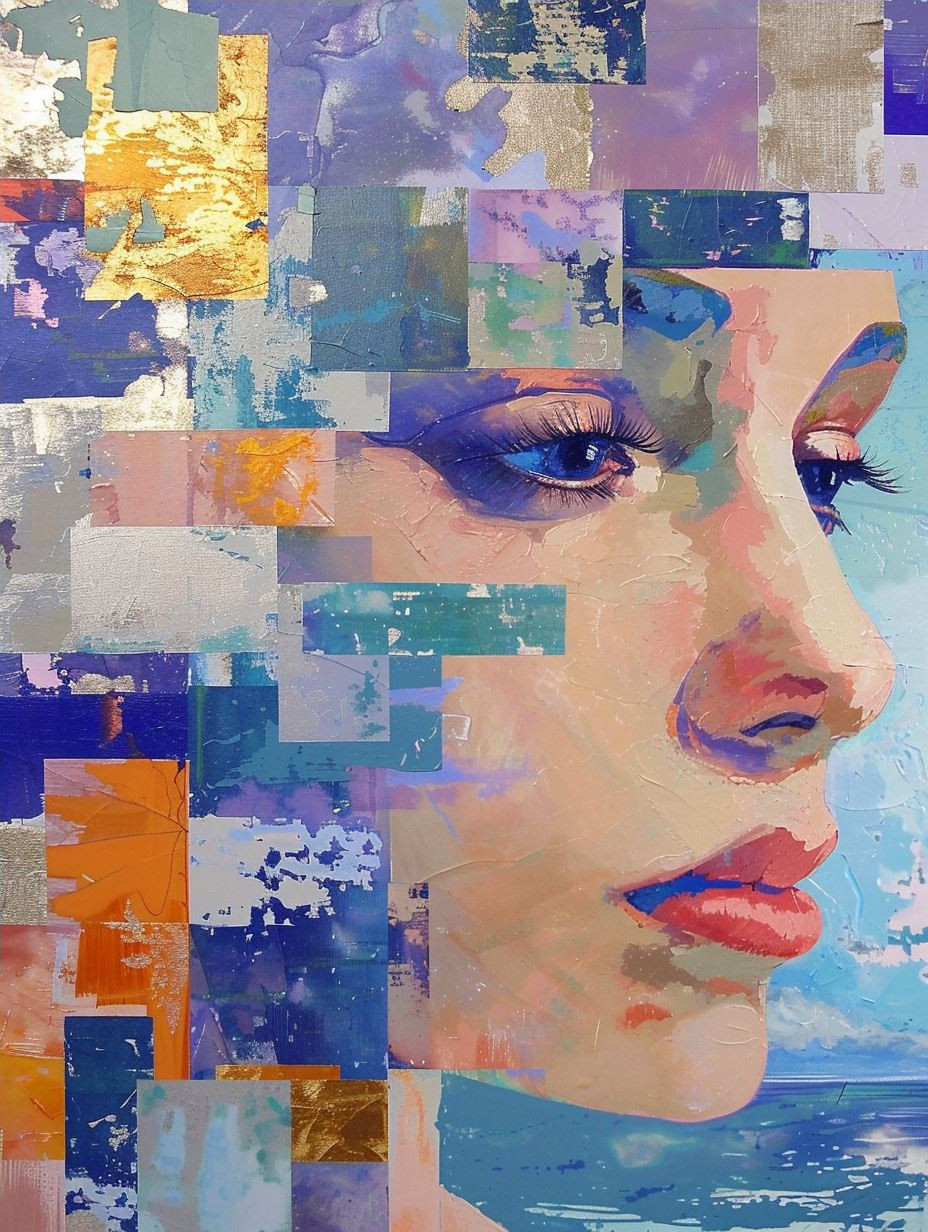 Fragmented Gaze in Vivid Color