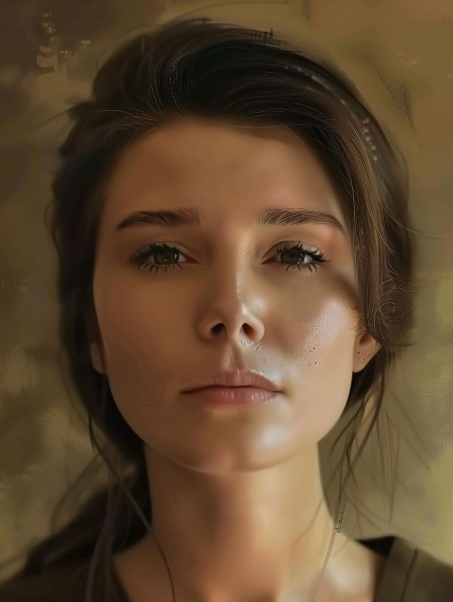 Ethereal Glow Digital Portrait