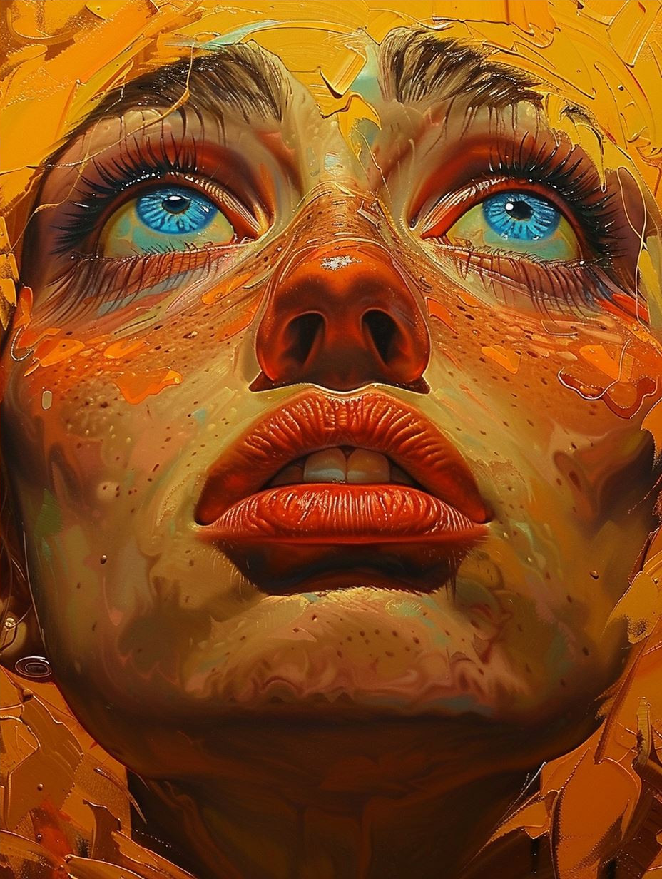 Radiant Amber Portrait Study