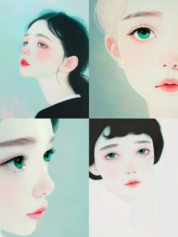 Ethereal Pastel Portrait Study