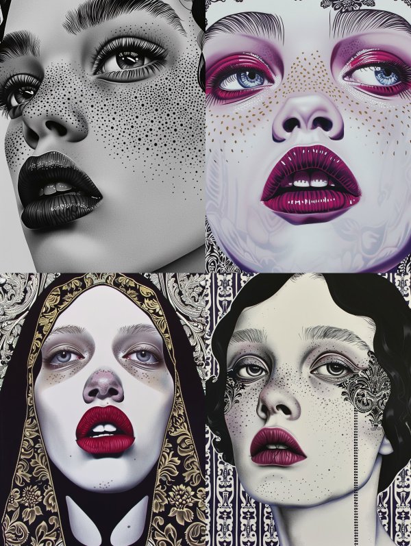 Stippled Noir Elegance