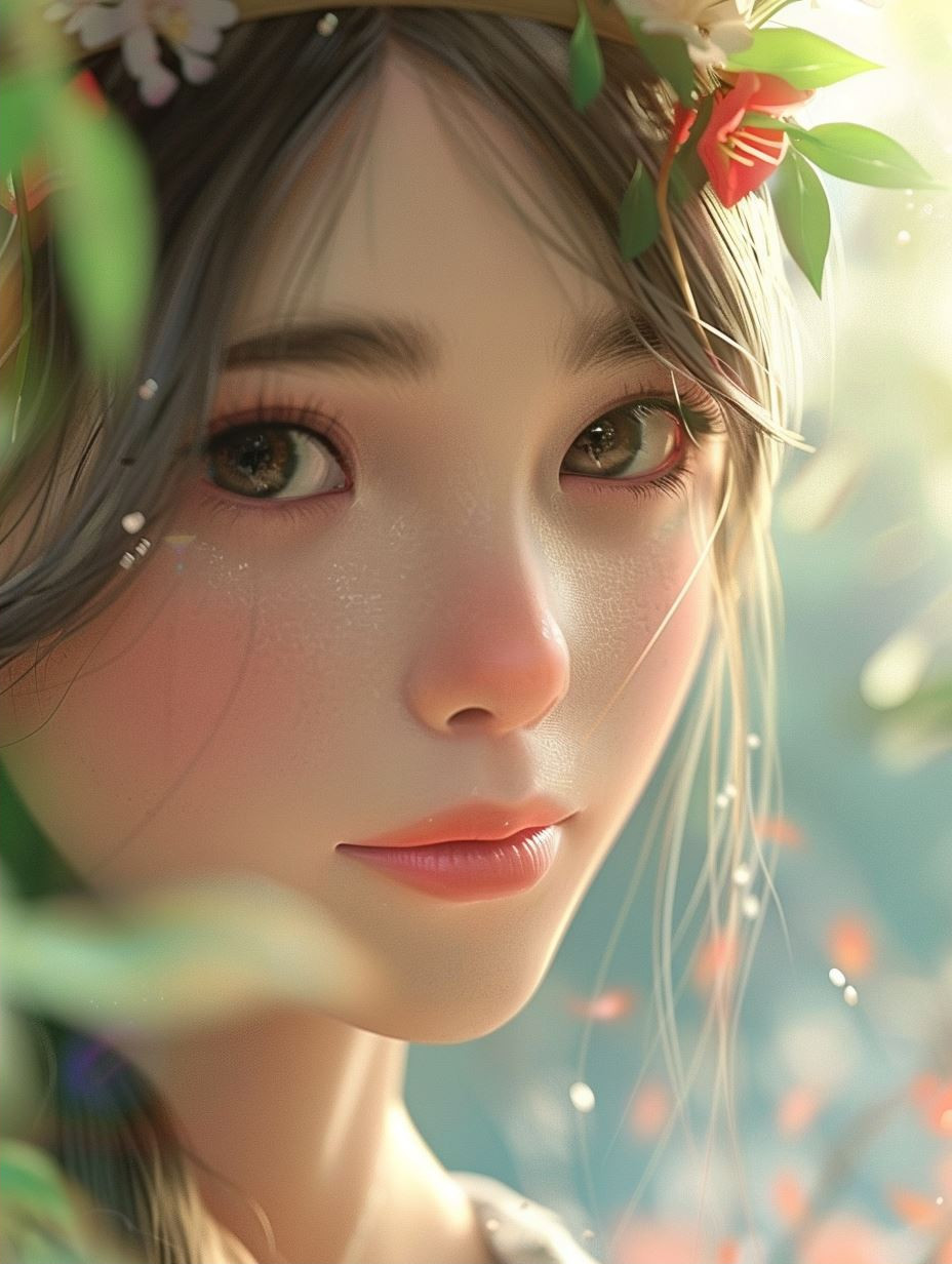 Ethereal Glow Anime Portrait
