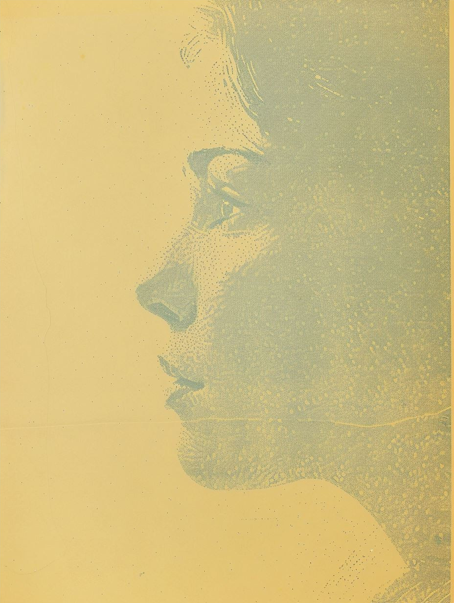 Ethereal Gaze in Ochre Hues
