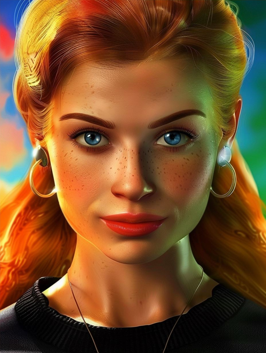 Prismatic Glow Portrait Study