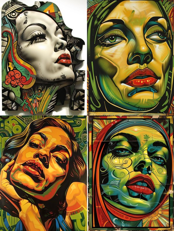 Fragmented Surrealist Portrait Study
