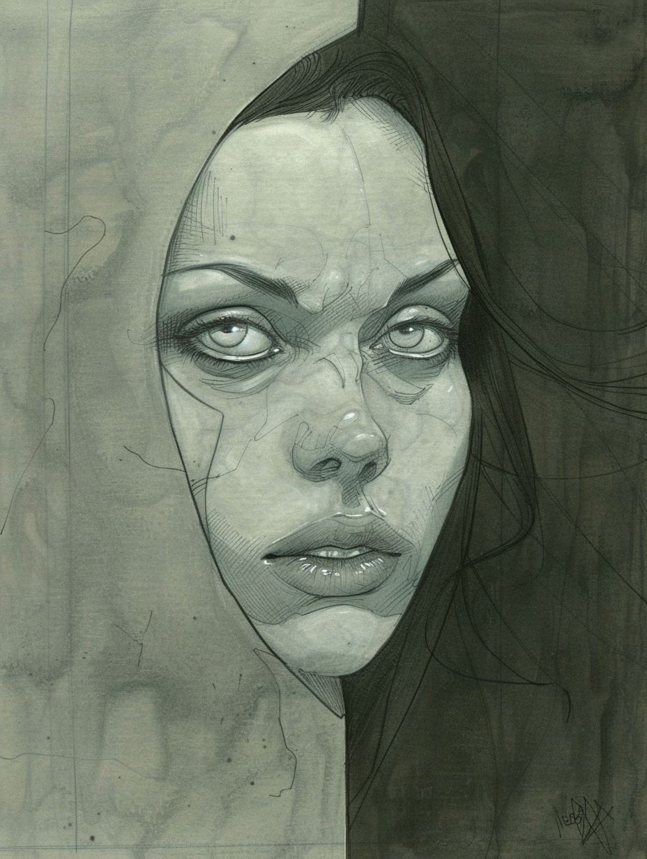 Ethereal Graphite Portrait Study