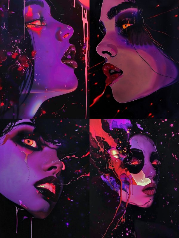 Neon Violet Cyberpunk Dream