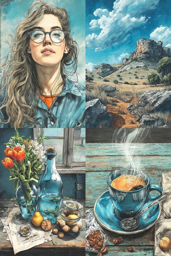 Azure Breeze Portrait