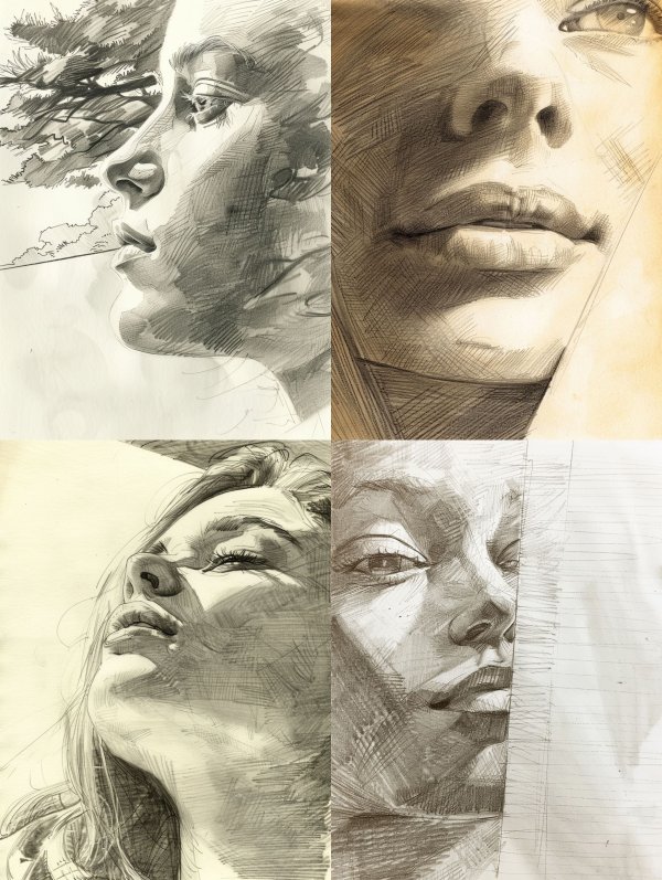 Ethereal Charcoal Portrait Studies