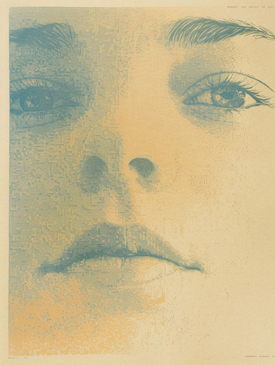 Ethereal Gaze in Ochre Hues