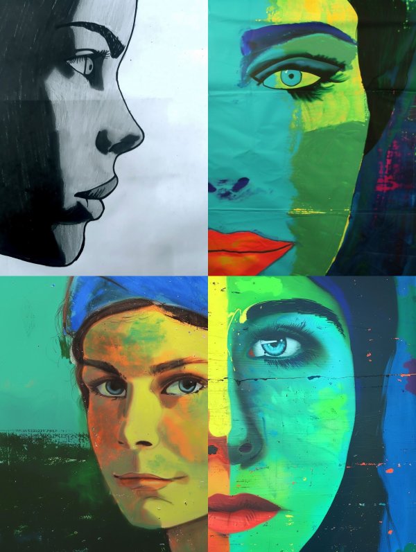 Neon Prism Portrait Study