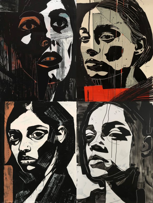 Abstract Noir Portrait