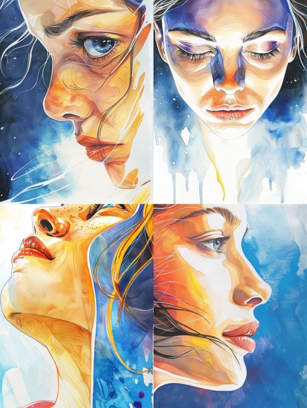 Ethereal Portraits in Fluid Color