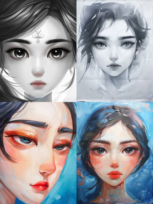 Ethereal Monochrome Muse
