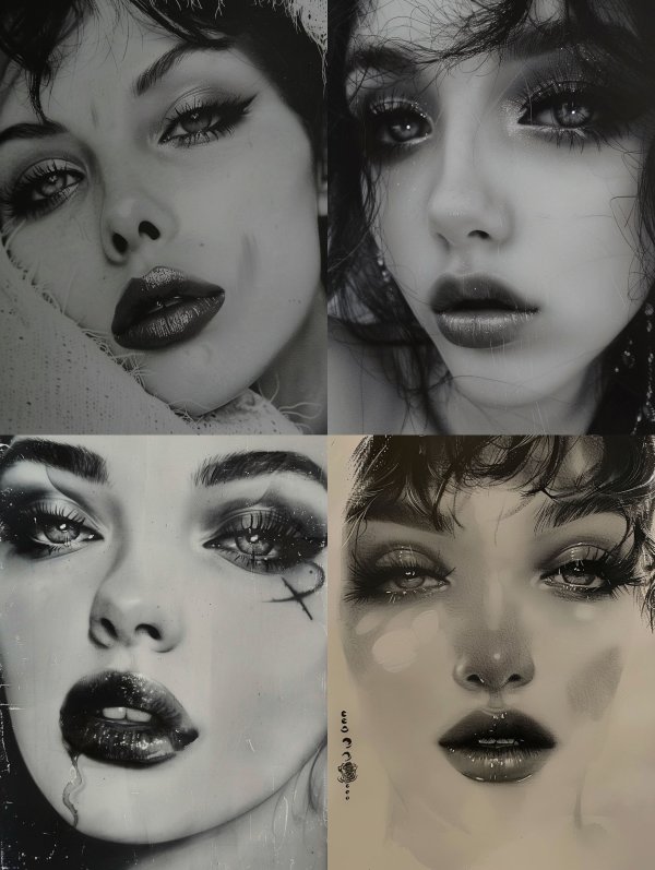 Moody Monochrome Noir Portrait