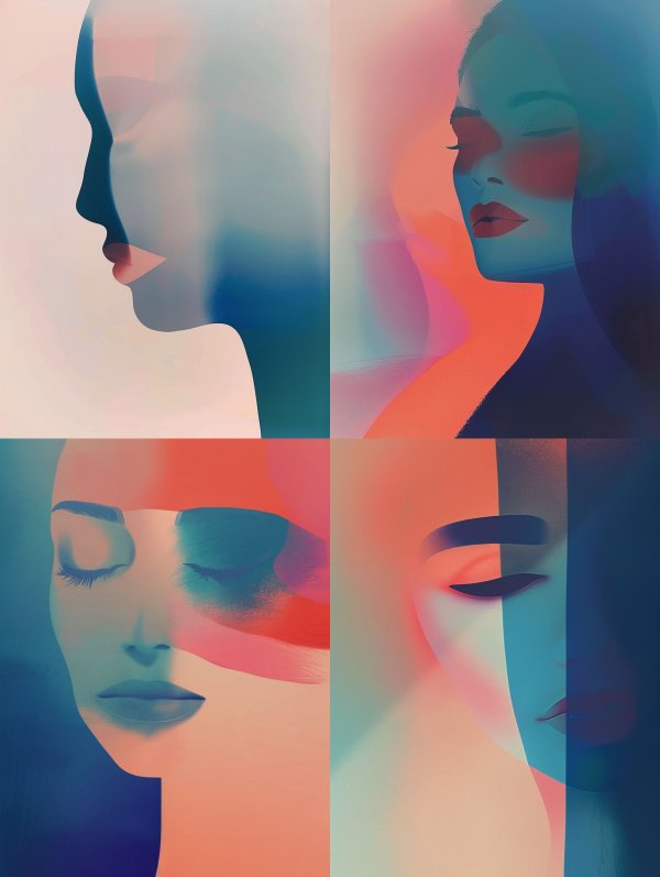 Ethereal Azure Silhouette