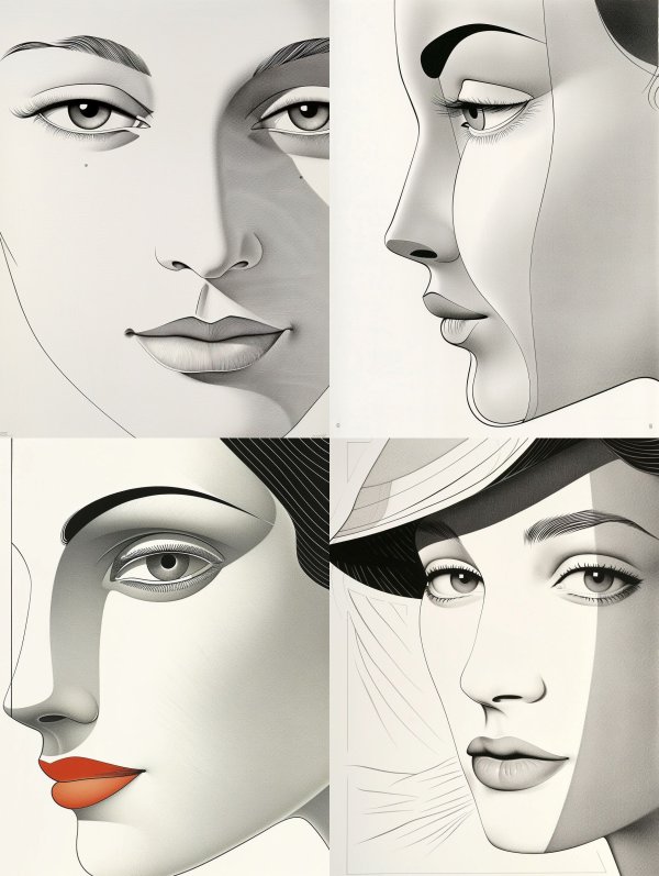 Monochrome Ethereal Gaze