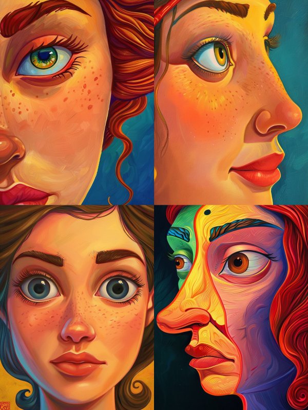 Vibrant Crimson Tresses Portrait