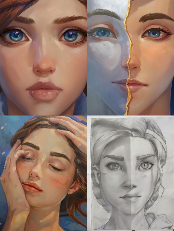 Ethereal Digital Portrait Study