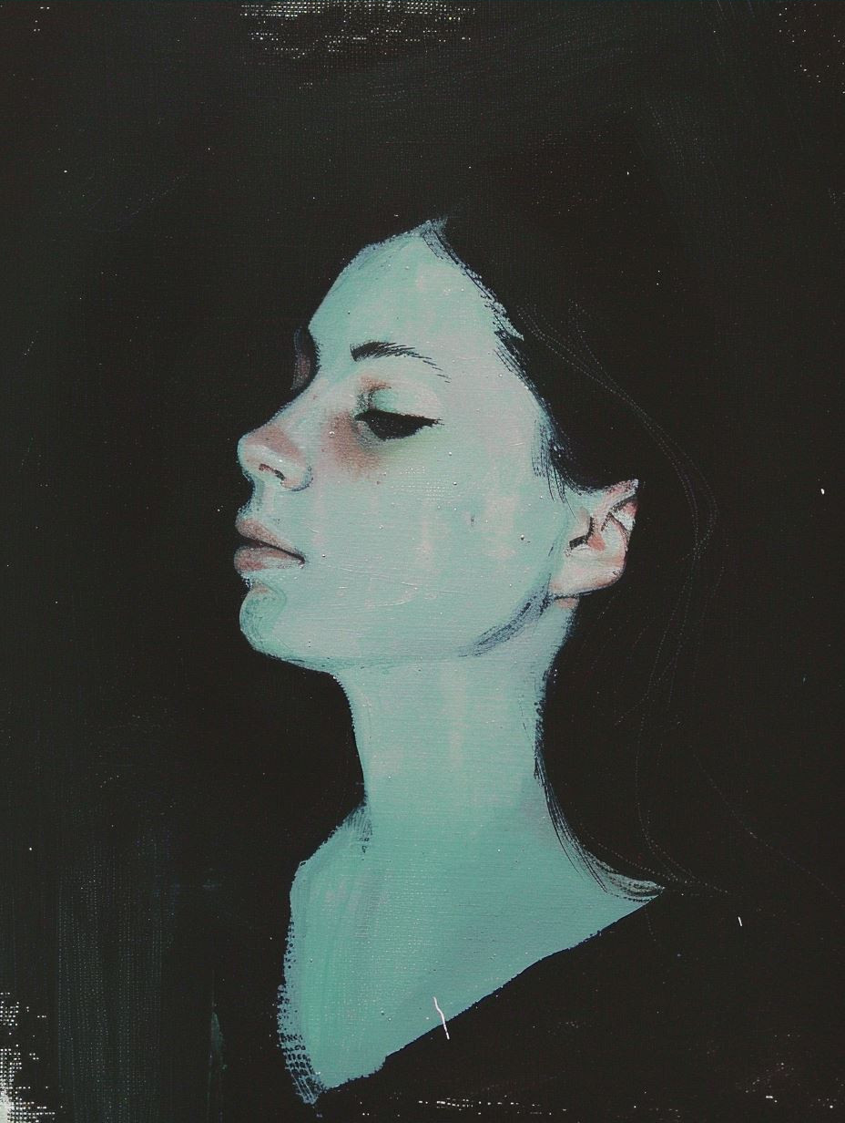 Ethereal Teal Portrait Study