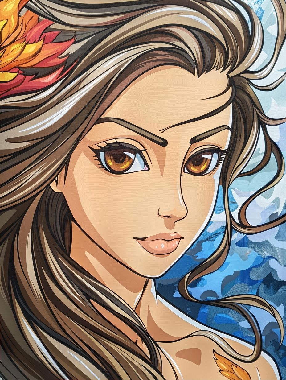 Amber Gaze Anime Art