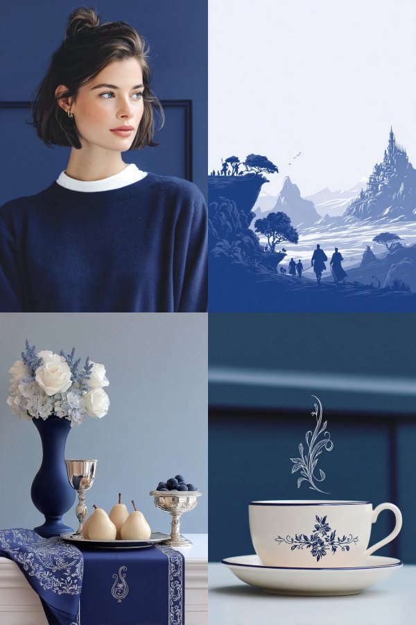 Azure Serenity Portrait