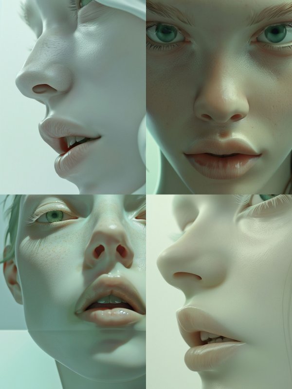 Ethereal Porcelain Digital Portrait
