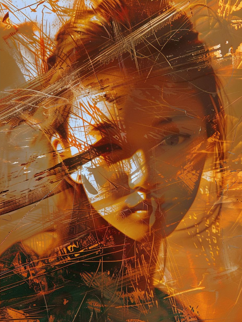 Fragmented Soul in Amber Light