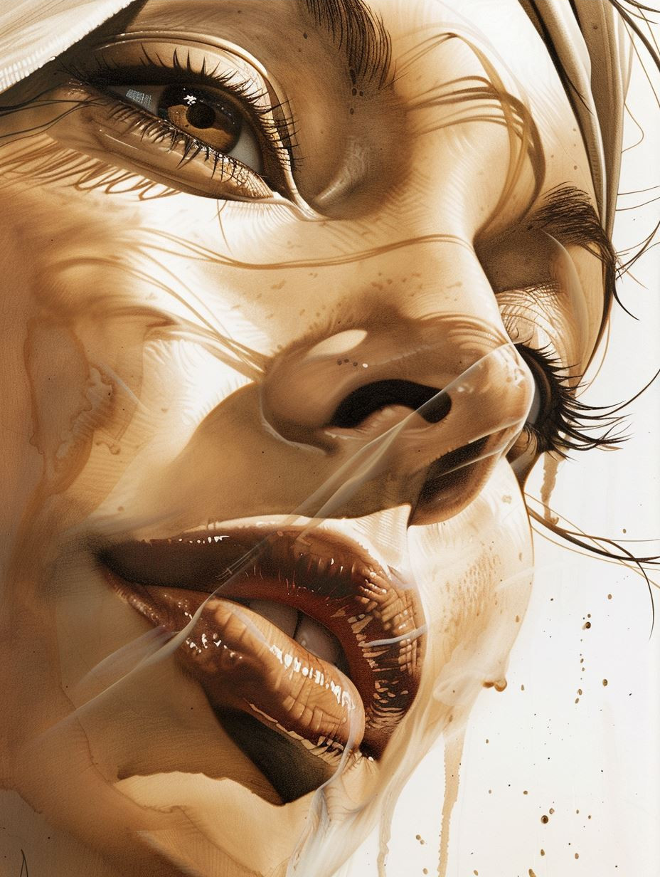 Liquid Gold Portrait Study