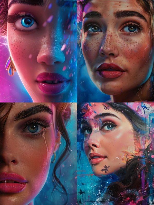 Neon Cosmic Gaze