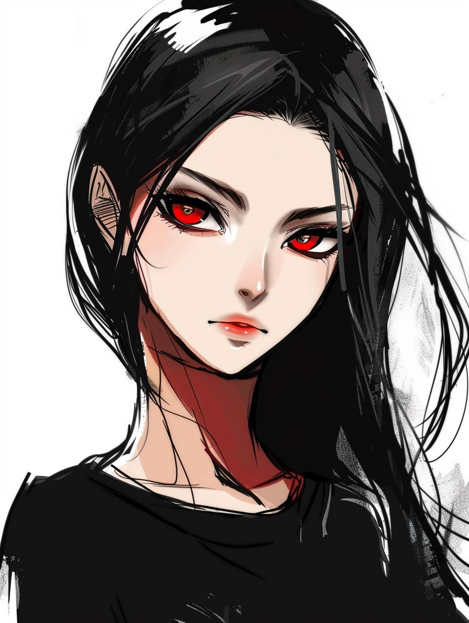 Melancholy Ink and Crimson Hue